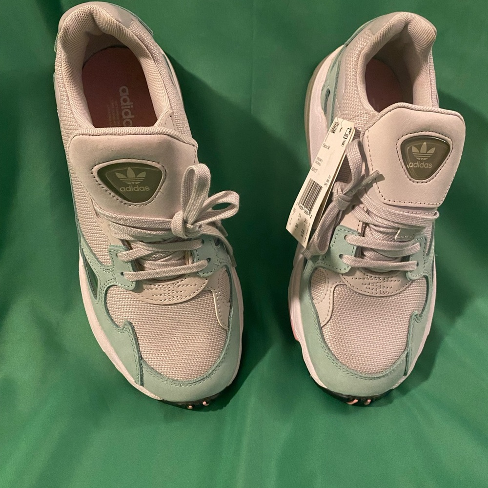 Adidas Gray and Mint Sneakers